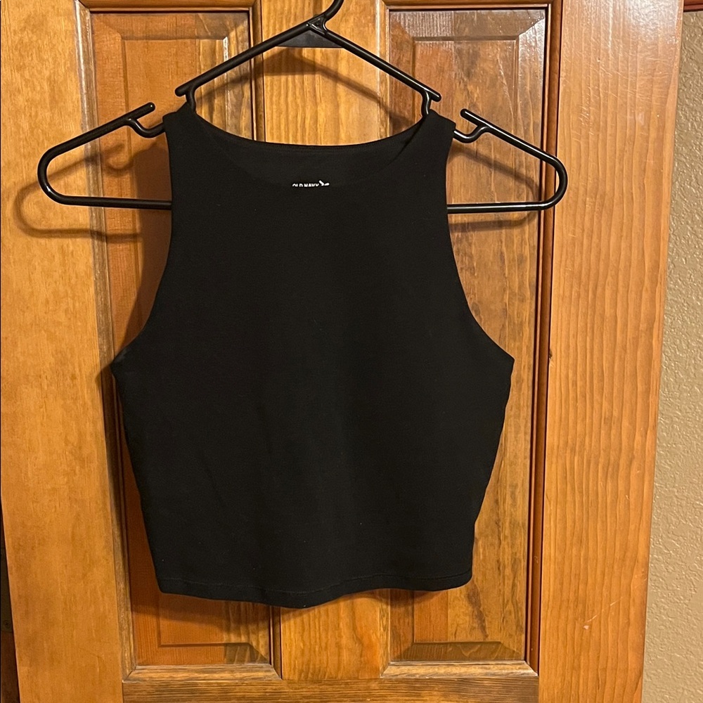 Old Navy Black Sleeveless Crop Top